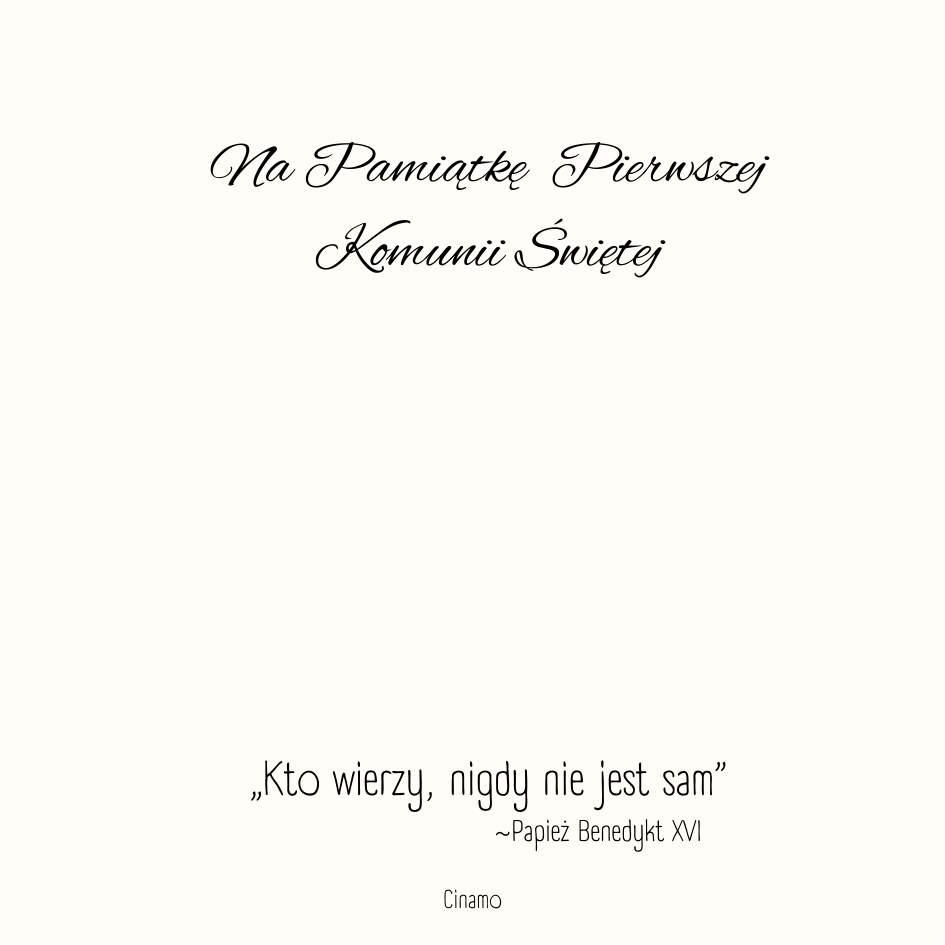 Pamiątka Pierwszej Komunii