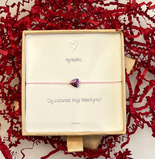 Bransoletka z sercem holo